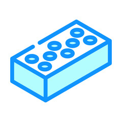 silicate brick color icon vector. silicate brick sign. isolated symbol illustration