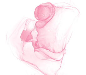 Alcohol pink and whate ink background. Fluid art