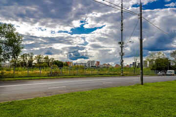 Obraz premium urban landscape in russia. street photo