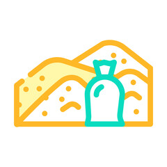 sand building material color icon vector. sand building material sign. isolated symbol illustration