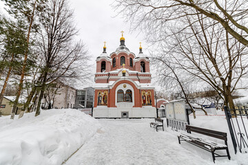 Temple. Church. Religious place in Russia