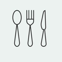 Cutlery vector icon illustration sign