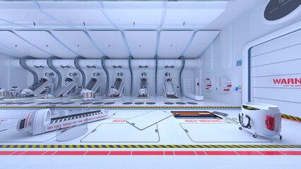 宇宙船内の風景