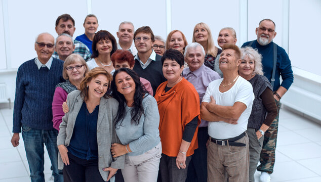 group of people aged full height