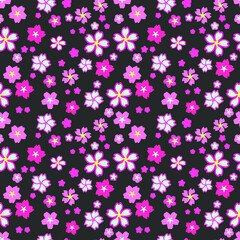 Fototapeta na wymiar Spring japones cherry flower design seamless pattern