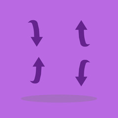 Arrow_set vector icon illustration sign