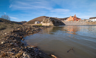 Nepomukbrücke in Rech (Ahrtal) 7 Monate nach der Flutkatastrophe