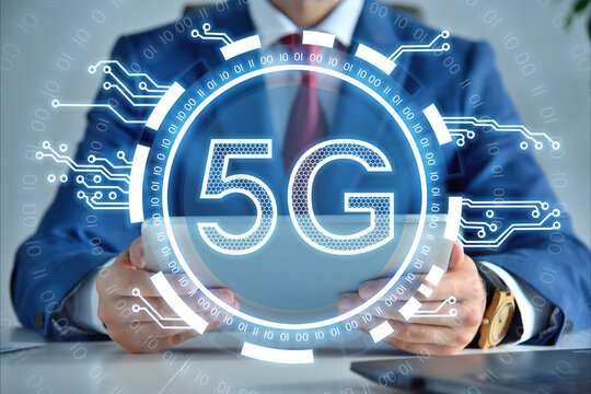 Businessman using digital tablet