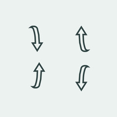 Arrow_set vector icon illustration sign