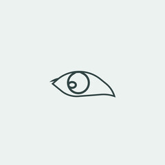 Eye vector icon illustration sign