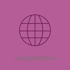 Globe vector icon illustration sign