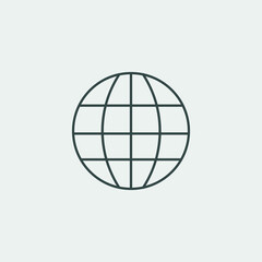 Globe vector icon illustration sign