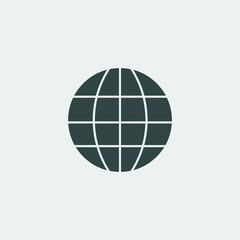 Globe vector icon illustration sign