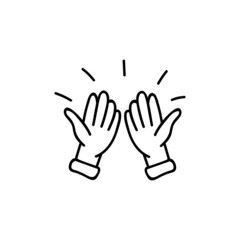 Hand drawn dua hands. Vector illustration in doodle style.