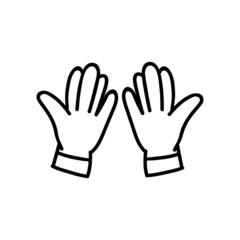 Fototapeta na wymiar Hand drawn dua hands. Vector illustration in doodle style.