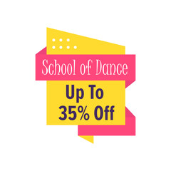 Dance school emblem design, ballet class promo
