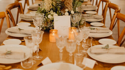 Table de mariage nature et végétale
