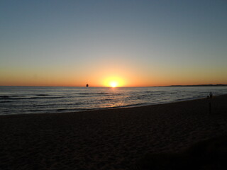sunset on the beach