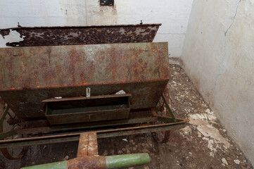 Abandoned military shelter from the Cold War in Poland 