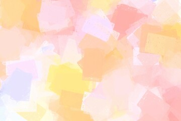 Pastel colored abstract painting composed of rectangles.