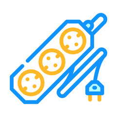 cord socket color icon vector. cord socket sign. isolated symbol illustration