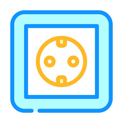 european socket color icon vector. european socket sign. isolated symbol illustration