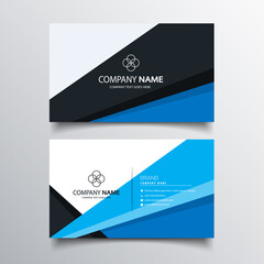 Colorful style modern business card design. Flat vector illustration. Contact card for company.