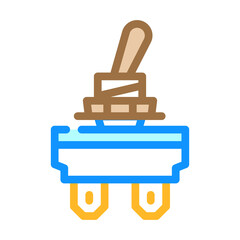 toggle switch color icon vector. toggle switch sign. isolated symbol illustration