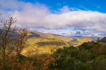 Landscape, mountains and sky, hikking viewa, traveling, fresh air. 