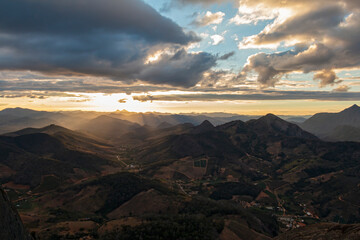 sunset over the mountains