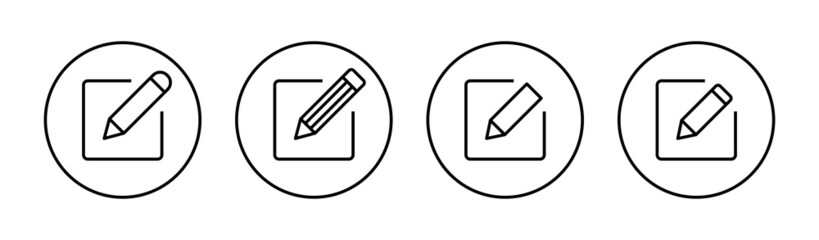 Edit icons set. edit document sign and symbol. edit text icon. pencil. sign up