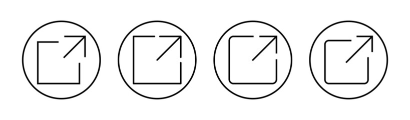 External link icons set. link sign and symbol. hyperlink symbol