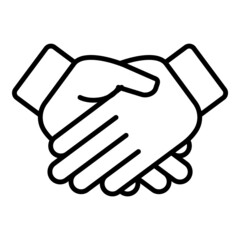 Handshake Flat Icon Isolated On White Background