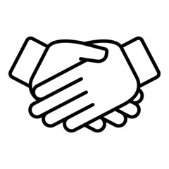Handshake Flat Icon Isolated On White Background