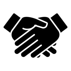 Handshake Flat Icon Isolated On White Background