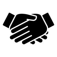 Handshake Flat Icon Isolated On White Background