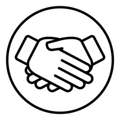 Handshake Flat Icon Isolated On White Background