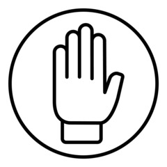 Obraz premium Hand Sign Flat Icon Isolated On White Background