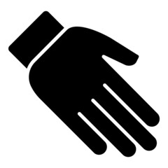 Hand Palm Flat Icon Isolated On White Background