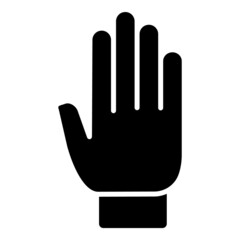 Palm Flat Icon Isolated On White Background