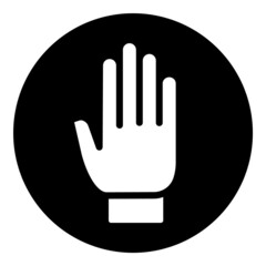 Obraz premium Palm Flat Icon Isolated On White Background