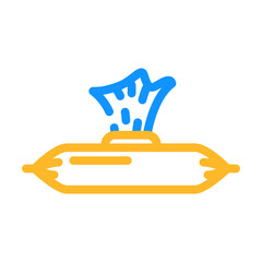 packaging of napkins color icon vector. packaging of napkins sign. isolated symbol illustration