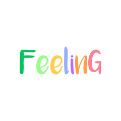 vector themed typography feeling colorful