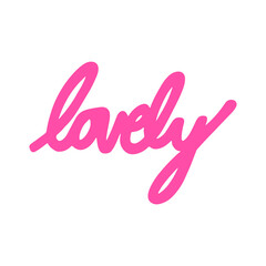 vector themed typography lovely pink