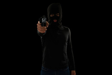 Violent burglar asking for money