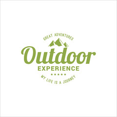 simple business logo about adventure in mountain nature,camping and survival