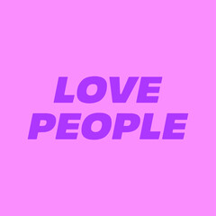 vector themed typography love people