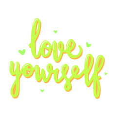 vector themed typography love yourself