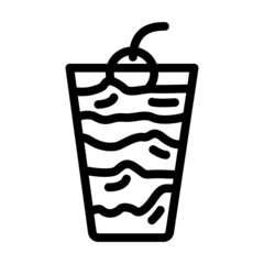 dessert delicious nutrition line icon vector. dessert delicious nutrition sign. isolated contour symbol black illustration