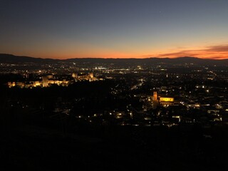 [Spain] Night view of The Albaicín seen from the hill of The Albaicín  (Granada)